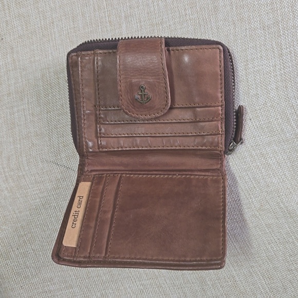 Anthroplogie Harbour 2nd Brown  Leather Wallet - Picture 4 of 6